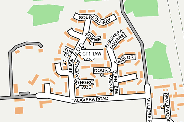 CT1 1AW map - OS OpenMap – Local (Ordnance Survey) CT1 1AW map - OS OpenMap – Local (Ordnance Survey)