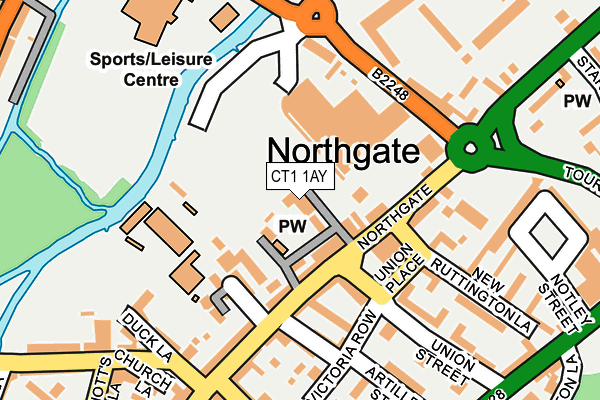 CT1 1AY map - OS OpenMap – Local (Ordnance Survey) CT1 1AY map - OS OpenMap – Local (Ordnance Survey)