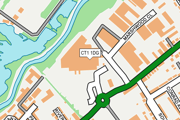 CT1 1DG map - OS OpenMap – Local (Ordnance Survey) CT1 1DG map - OS OpenMap – Local (Ordnance Survey)