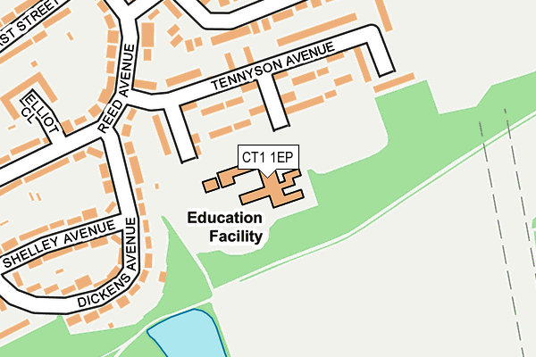 CT1 1EP map - OS OpenMap – Local (Ordnance Survey) CT1 1EP map - OS OpenMap – Local (Ordnance Survey)