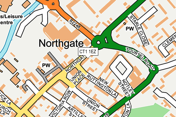CT1 1EZ map - OS OpenMap – Local (Ordnance Survey) CT1 1EZ map - OS OpenMap – Local (Ordnance Survey)