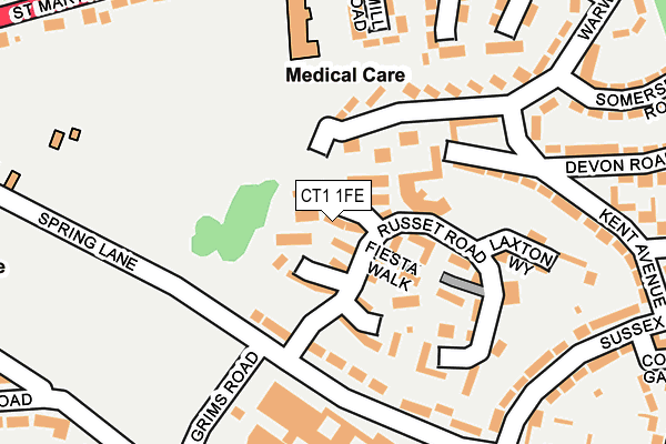 CT1 1FE map - OS OpenMap – Local (Ordnance Survey) CT1 1FE map - OS OpenMap – Local (Ordnance Survey)