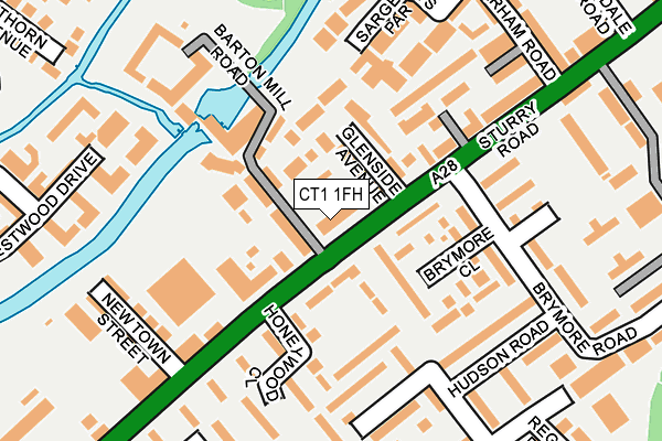 CT1 1FH map - OS OpenMap – Local (Ordnance Survey) CT1 1FH map - OS OpenMap – Local (Ordnance Survey)