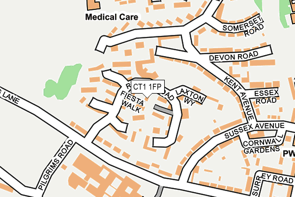 CT1 1FP map - OS OpenMap – Local (Ordnance Survey) CT1 1FP map - OS OpenMap – Local (Ordnance Survey)