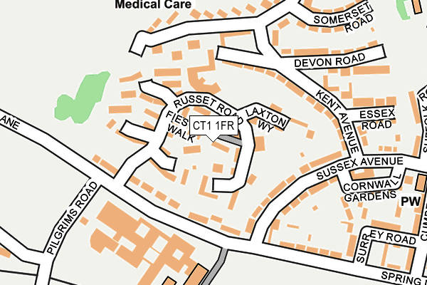 CT1 1FR map - OS OpenMap – Local (Ordnance Survey) CT1 1FR map - OS OpenMap – Local (Ordnance Survey)