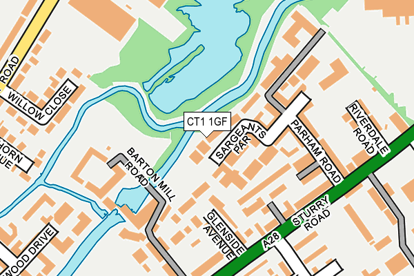 CT1 1GF map - OS OpenMap – Local (Ordnance Survey) CT1 1GF map - OS OpenMap – Local (Ordnance Survey)