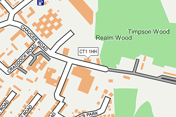 CT1 1HH map - OS OpenMap – Local (Ordnance Survey) CT1 1HH map - OS OpenMap – Local (Ordnance Survey)