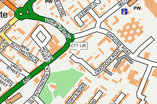 CT1 1JR map - OS OpenMap – Local (Ordnance Survey) CT1 1JR map - OS OpenMap – Local (Ordnance Survey)