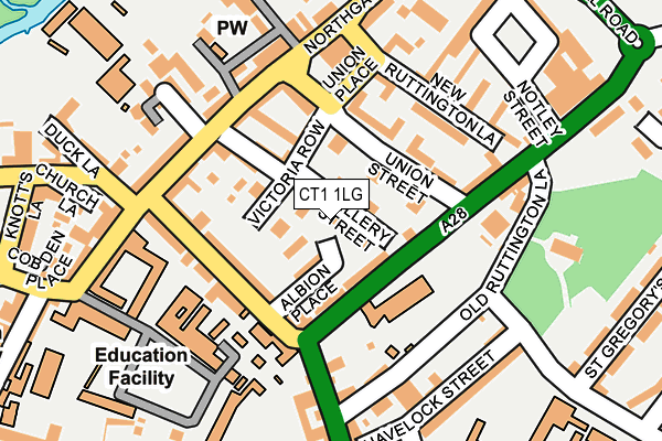 CT1 1LG map - OS OpenMap – Local (Ordnance Survey) CT1 1LG map - OS OpenMap – Local (Ordnance Survey)
