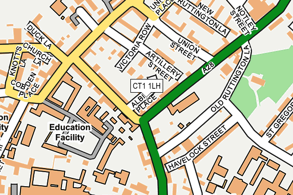 CT1 1LH map - OS OpenMap – Local (Ordnance Survey) CT1 1LH map - OS OpenMap – Local (Ordnance Survey)