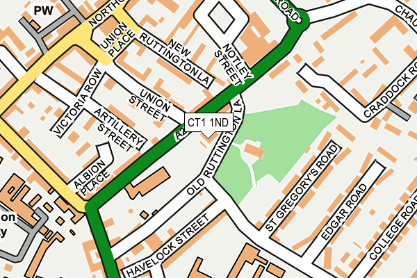 CT1 1ND map - OS OpenMap – Local (Ordnance Survey) CT1 1ND map - OS OpenMap – Local (Ordnance Survey)