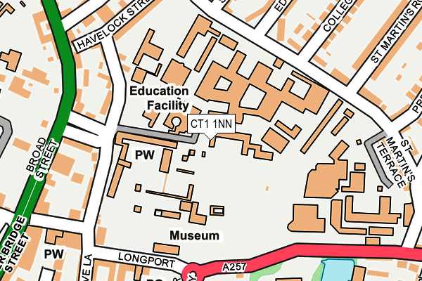 CT1 1NN map - OS OpenMap – Local (Ordnance Survey) CT1 1NN map - OS OpenMap – Local (Ordnance Survey)