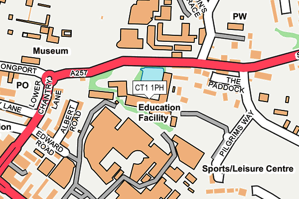 CT1 1PH map - OS OpenMap – Local (Ordnance Survey) CT1 1PH map - OS OpenMap – Local (Ordnance Survey)