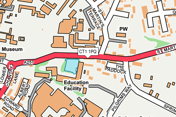 CT1 1PQ map - OS OpenMap – Local (Ordnance Survey) CT1 1PQ map - OS OpenMap – Local (Ordnance Survey)