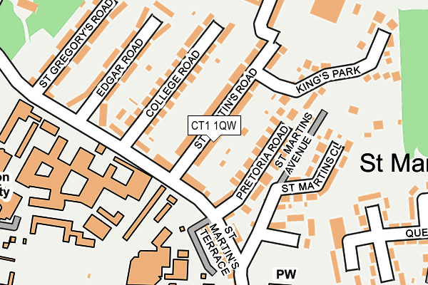 CT1 1QW map - OS OpenMap – Local (Ordnance Survey) CT1 1QW map - OS OpenMap – Local (Ordnance Survey)