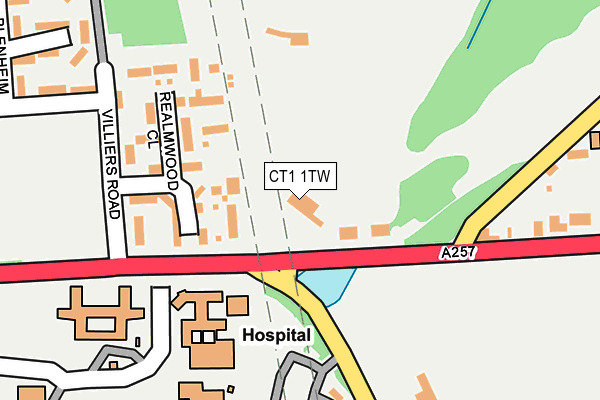 CT1 1TW map - OS OpenMap – Local (Ordnance Survey) CT1 1TW map - OS OpenMap – Local (Ordnance Survey)