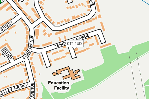 CT1 1UD map - OS OpenMap – Local (Ordnance Survey) CT1 1UD map - OS OpenMap – Local (Ordnance Survey)