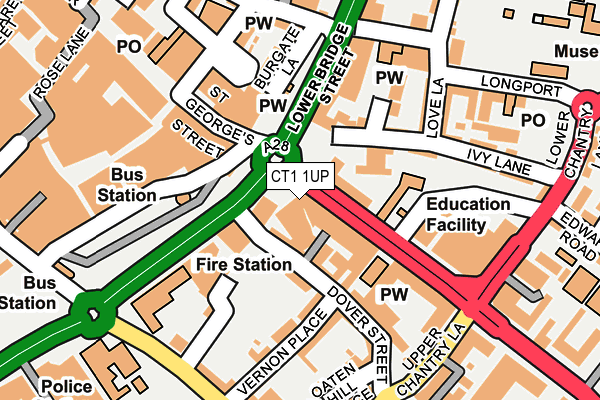 CT1 1UP map - OS OpenMap – Local (Ordnance Survey)