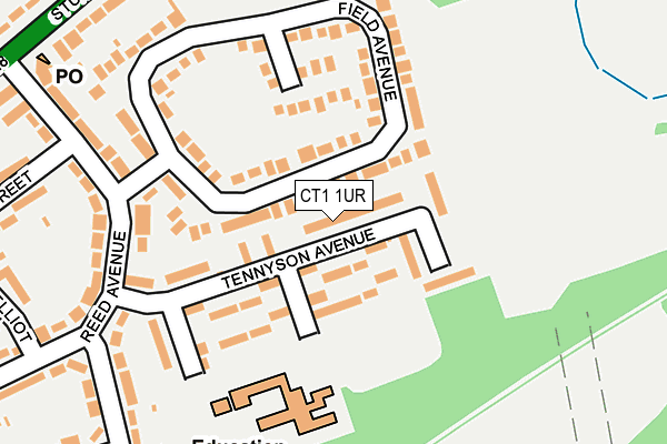 CT1 1UR map - OS OpenMap – Local (Ordnance Survey) CT1 1UR map - OS OpenMap – Local (Ordnance Survey)