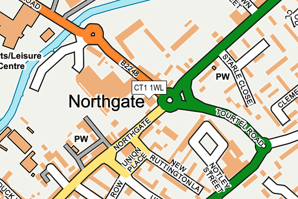CT1 1WL map - OS OpenMap – Local (Ordnance Survey) CT1 1WL map - OS OpenMap – Local (Ordnance Survey)