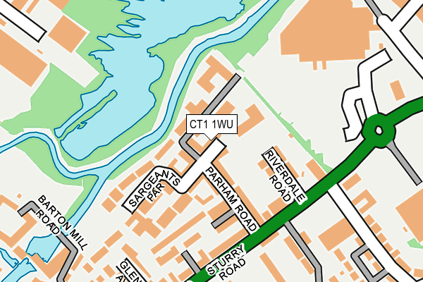 CT1 1WU map - OS OpenMap – Local (Ordnance Survey) CT1 1WU map - OS OpenMap – Local (Ordnance Survey)