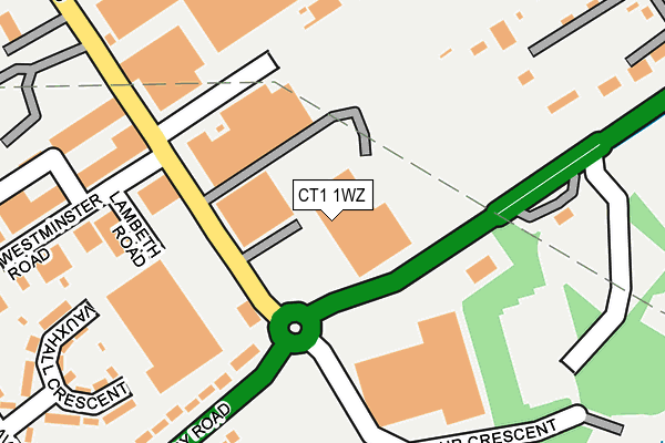 CT1 1WZ map - OS OpenMap – Local (Ordnance Survey) CT1 1WZ map - OS OpenMap – Local (Ordnance Survey)