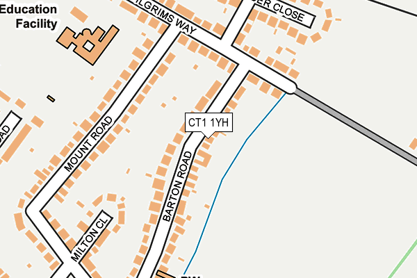 CT1 1YH map - OS OpenMap – Local (Ordnance Survey) CT1 1YH map - OS OpenMap – Local (Ordnance Survey)