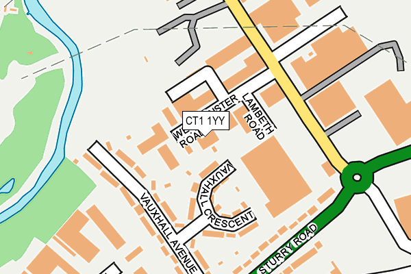 CT1 1YY map - OS OpenMap – Local (Ordnance Survey) CT1 1YY map - OS OpenMap – Local (Ordnance Survey)
