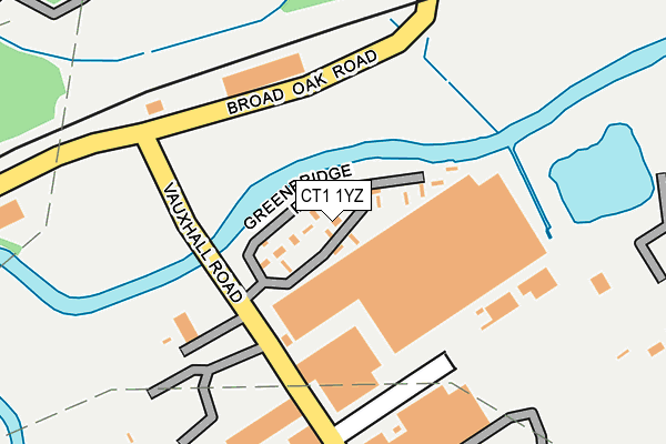 CT1 1YZ map - OS OpenMap – Local (Ordnance Survey) CT1 1YZ map - OS OpenMap – Local (Ordnance Survey)