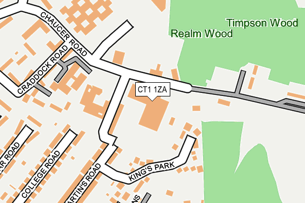 CT1 1ZA map - OS OpenMap – Local (Ordnance Survey) CT1 1ZA map - OS OpenMap – Local (Ordnance Survey)