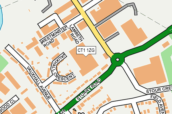 CT1 1ZG map - OS OpenMap – Local (Ordnance Survey) CT1 1ZG map - OS OpenMap – Local (Ordnance Survey)