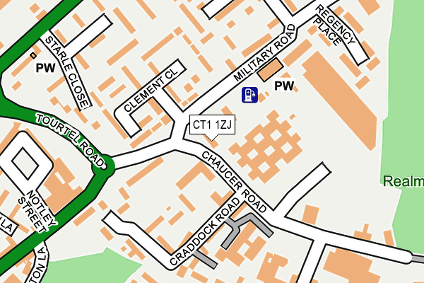 CT1 1ZJ map - OS OpenMap – Local (Ordnance Survey) CT1 1ZJ map - OS OpenMap – Local (Ordnance Survey)