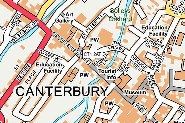 CT1 2AT map - OS OpenMap – Local (Ordnance Survey) CT1 2AT map - OS OpenMap – Local (Ordnance Survey)