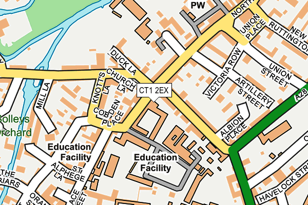 CT1 2EX map - OS OpenMap – Local (Ordnance Survey) CT1 2EX map - OS OpenMap – Local (Ordnance Survey)