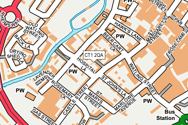 CT1 2QA map - OS OpenMap – Local (Ordnance Survey) CT1 2QA map - OS OpenMap – Local (Ordnance Survey)