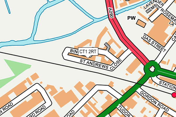 CT1 2RT map - OS OpenMap – Local (Ordnance Survey) CT1 2RT map - OS OpenMap – Local (Ordnance Survey)
