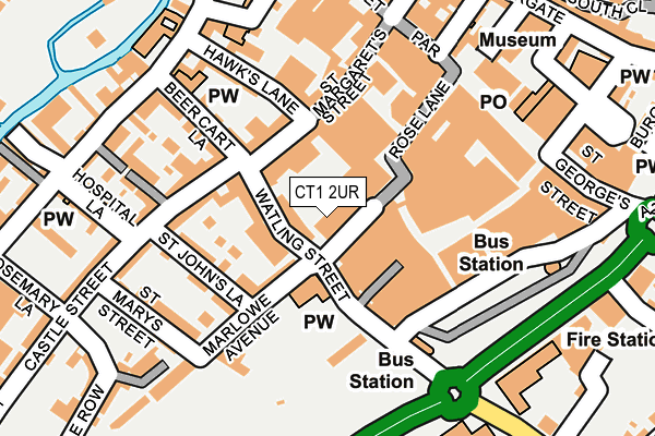CT1 2UR map - OS OpenMap – Local (Ordnance Survey) CT1 2UR map - OS OpenMap – Local (Ordnance Survey)