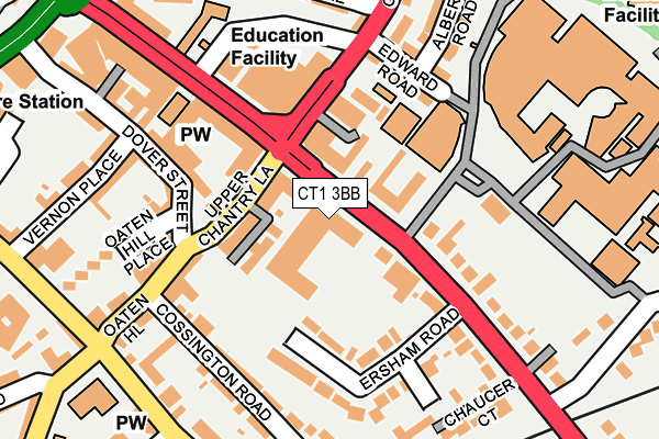 CT1 3BB map - OS OpenMap – Local (Ordnance Survey) CT1 3BB map - OS OpenMap – Local (Ordnance Survey)