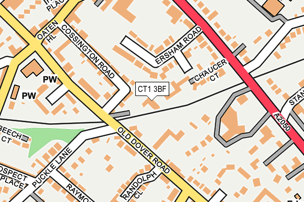 CT1 3BF map - OS OpenMap – Local (Ordnance Survey) CT1 3BF map - OS OpenMap – Local (Ordnance Survey)