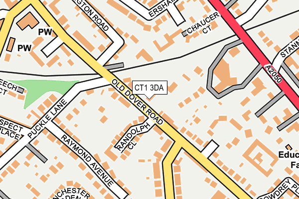 CT1 3DA map - OS OpenMap – Local (Ordnance Survey) CT1 3DA map - OS OpenMap – Local (Ordnance Survey)