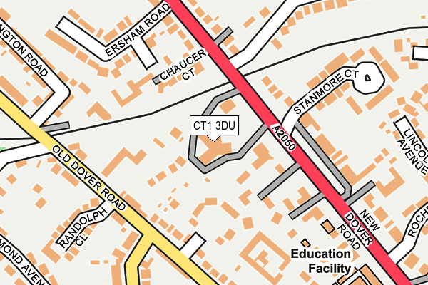 CT1 3DU map - OS OpenMap – Local (Ordnance Survey) CT1 3DU map - OS OpenMap – Local (Ordnance Survey)