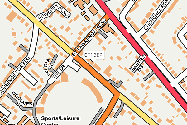 CT1 3EP map - OS OpenMap – Local (Ordnance Survey) CT1 3EP map - OS OpenMap – Local (Ordnance Survey)