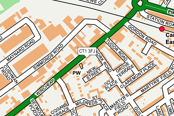 CT1 3FJ map - OS OpenMap – Local (Ordnance Survey) CT1 3FJ map - OS OpenMap – Local (Ordnance Survey)
