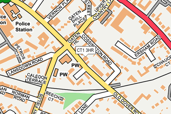 CT1 3HR map - OS OpenMap – Local (Ordnance Survey) CT1 3HR map - OS OpenMap – Local (Ordnance Survey)
