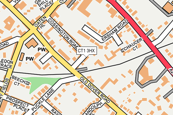 CT1 3HX map - OS OpenMap – Local (Ordnance Survey) CT1 3HX map - OS OpenMap – Local (Ordnance Survey)