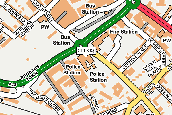 CT1 3JQ map - OS OpenMap – Local (Ordnance Survey) CT1 3JQ map - OS OpenMap – Local (Ordnance Survey)