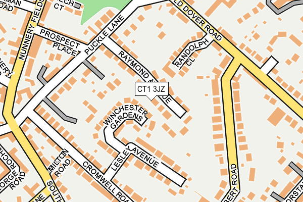 CT1 3JZ map - OS OpenMap – Local (Ordnance Survey) CT1 3JZ map - OS OpenMap – Local (Ordnance Survey)