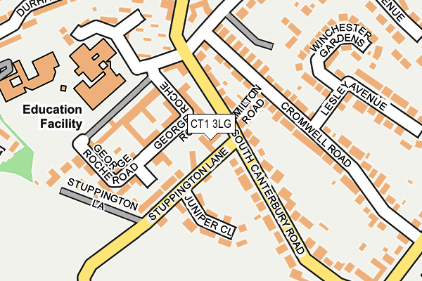 CT1 3LG map - OS OpenMap – Local (Ordnance Survey) CT1 3LG map - OS OpenMap – Local (Ordnance Survey)