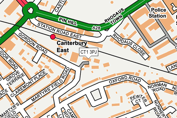 CT1 3PJ map - OS OpenMap – Local (Ordnance Survey) CT1 3PJ map - OS OpenMap – Local (Ordnance Survey)