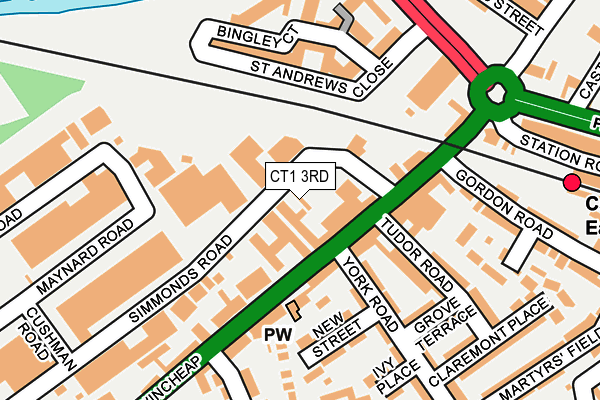 CT1 3RD map - OS OpenMap – Local (Ordnance Survey) CT1 3RD map - OS OpenMap – Local (Ordnance Survey)